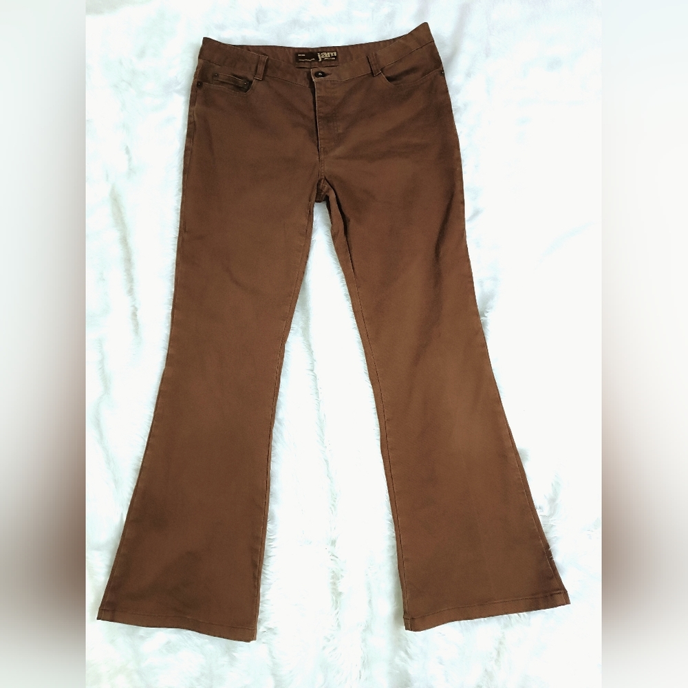 Chocolate Brown Flared Bootcut Jeans - Picture 2 of 4